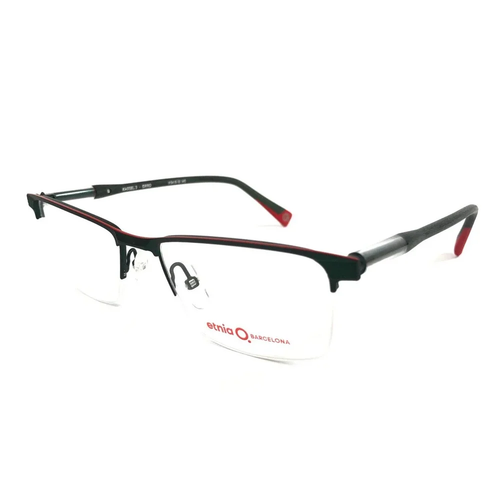 Etnia Barcelona Eyeglasses Frames KASSEL 3 GRRD Green Red Rectangle 54-18-145